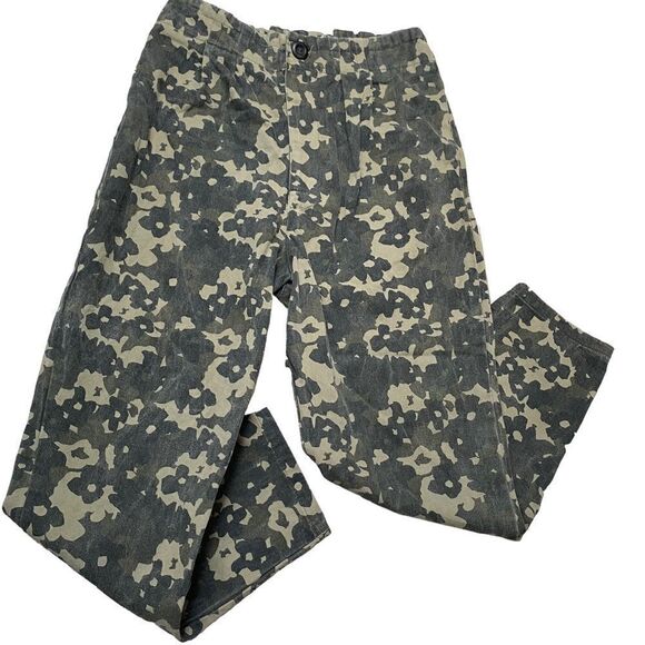 Anthro Amadi Camo high rise tapered leg jogger Pants xs - Picture 4 of 11